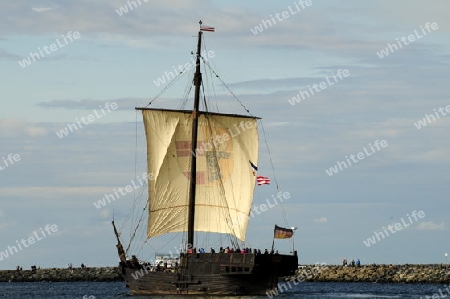 Ostseeausblick auf Segelboot