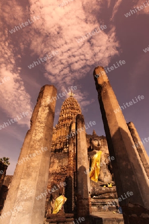 Der Wat Phra Si Ratana Mahathat im Si Satchanalai-Chaliang Historical Park rund 50 Km von Sukhothai in der Provinz Sukhothai im Norden von Thailand in Suedostasien.