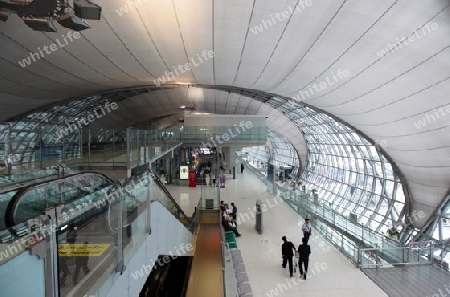 Der neue Flughafen Suvarnabhumi in Bangkok der Hauptstadt von Thailand in Suedostasien.  