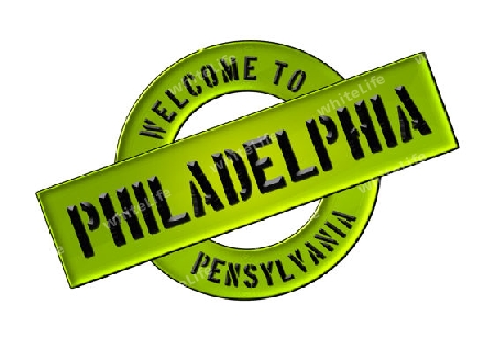 Illustration of WELCOME TO PHILADELPHIA as Banner for your presentation, website, inviting...