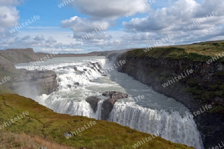 Der S?dwesten Islands, Der "Goldene Wasserfall" Gulfoss im "Goldenen Zirkel"