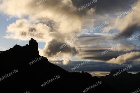 The mountain Village of  Tejeda in the centre of the Canary Island of Spain in the Atlantic ocean.