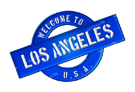 Illustration of WELCOME TO LOS ANGELES as Banner for your presentation, website, inviting...