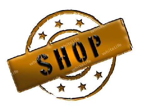 SHOP - Zeichen, Symbol im Retro Stil fuer Praesentationen, Prospekte, Internet, ...