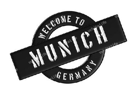 Illustration of WELCOME TO MUNICH as Banner for your presentation, website, inviting...