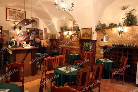 Europa, Osteuropa, Slowakei, Hauptstadt, Bratislava, Altstadt, Gasse, Sommer, Restaurant, Bar, 