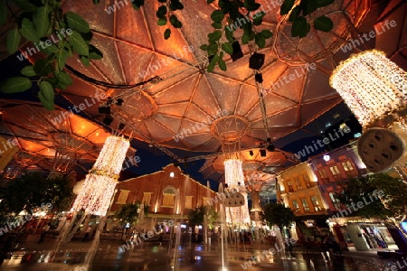 Die Architektur am Clarke Quay von Singapur im Inselstaat Singapur in Asien.