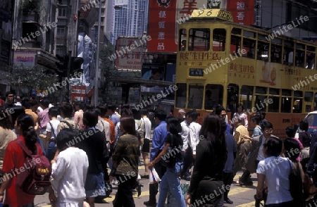 the road szene in central Hong Kong in the south of China in Asia.