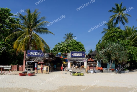 The Hat Railay Leh Beach at Railay near Ao Nang outside of the City of Krabi on the Andaman Sea in the south of Thailand. 