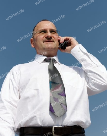 businessman talking with a cellphone