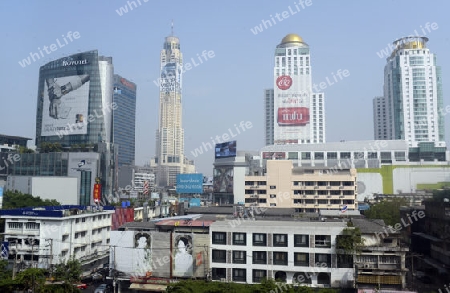 Das Stadtgebiet um Pratunam im Zentrum der Hauptstadt Bangkok von Thailand in Suedostasien.