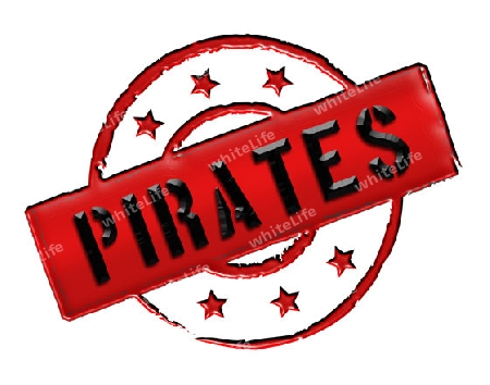 Sign and stamp for your presentation, for websites and many more named Piraten