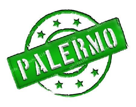 Sign and stamp for your presentation, for websites and many more named Palermo