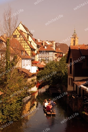 the old city of Colmar in  the province of Alsace in France in Europe