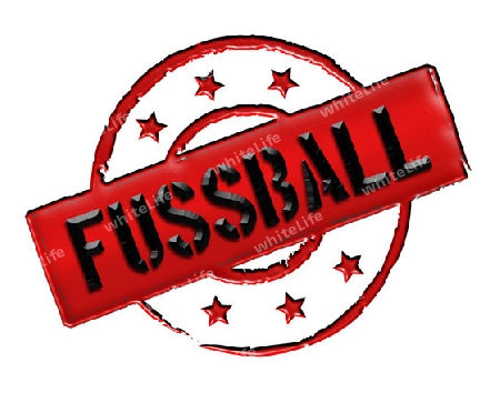 Sign, symbol, stamp or icon for your presentation, for websites and many more named FUSSBALL