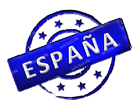 Sign and stamp named SPAIN for your presentation, for websites and many more.