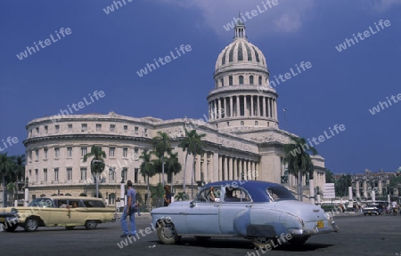 the capitolio National in the city of Havana on Cuba in the caribbean sea.