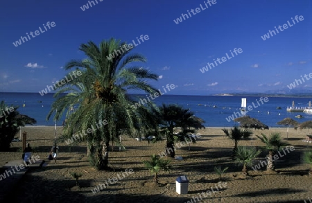 Die Mittelmeer Kueste bei Lattakia im westen von Syrien im Nahen Osten