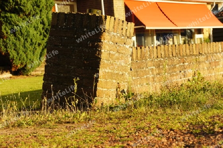 Mauer im Sonnenuntergang