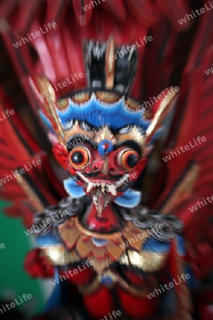 Asien, Suedost, Indonesien, Bali, Insel, Ubud, Tempel, Goa Gajah, Figur, Holzfigur,  (Urs Flueeler) 