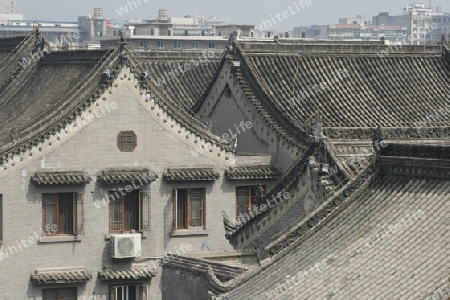 Altstadt von Xian, Blick ueber die Daecher