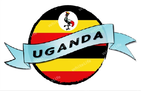 Uganda - your country shown as illustrated banner for your presentation or as button...