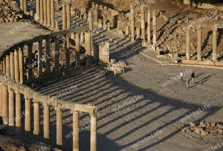 the Roman Ruins of Jerash in the north of Amann in Jordan in the middle east.