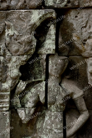 The Temple of  Preah Khan in the Temple City of Angkor near the City of Siem Riep in the west of Cambodia.