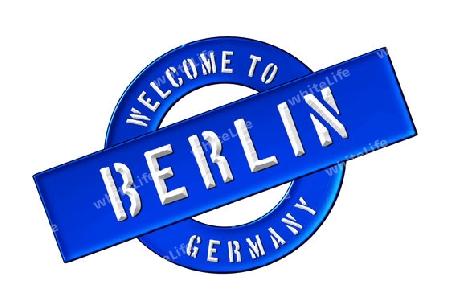 Illustration of WELCOME TO BERLIN as Banner for your presentation, website, inviting...