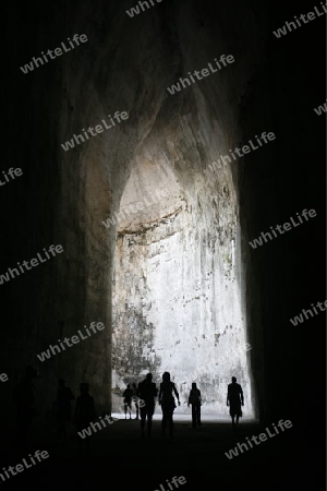 the Grotta dei Cordari near the town of Siracusa in Sicily in south Italy in Europe.