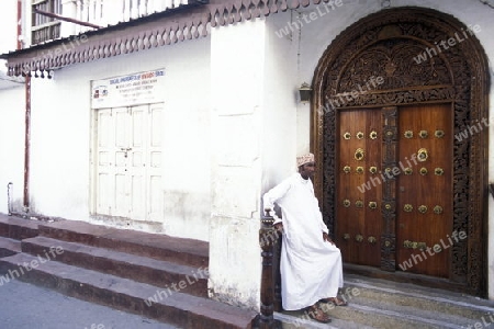 Die Altstadt von Stone Town  oder Zanzibar Town der Hauptstadt der Insel Sansibar im Indischen Ozean in Tansania in Ostafrika