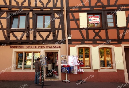 the old city of Colmar in  the province of Alsace in France in Europe