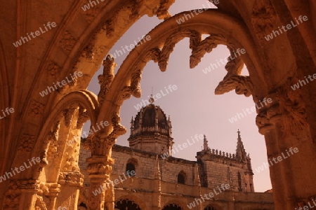 Das Kloster Jeronimus im Stadtteil Belem der Hauptstadt Lissabon in Portugal.   