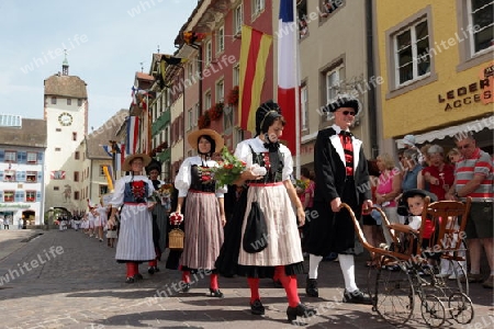 a traditional festival in the old town of Waldshut in the Blackforest in the south of Germany in Europe.