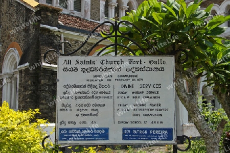 Anglikanischen Allerheiligen Kirche in Galle - Sri Lanka