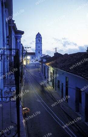 the old town of Sancti Spiritus on Cuba in the caribbean sea.