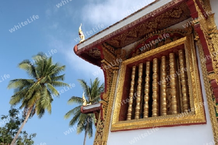 Der Koenigspalast in der Altstadt von Luang Prabang in Zentrallaos von Laos in Suedostasien.