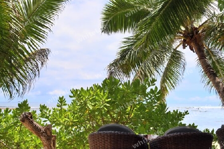 Sunny day beach view on the paradise islands Seychelles.