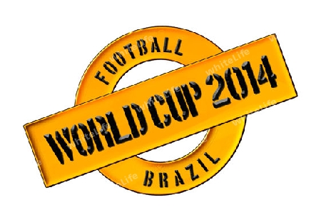 Illustration of the World Cup 2014 in Brazil as Banner for your presentation, website, inviting...