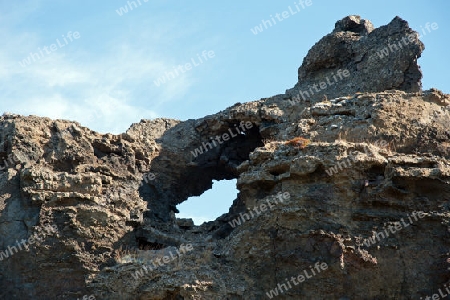 Der Nordosten Islands, Blick auf das Lava-Labyrinth Dimmuborgum am Myvatn-See bei Reykjahl??