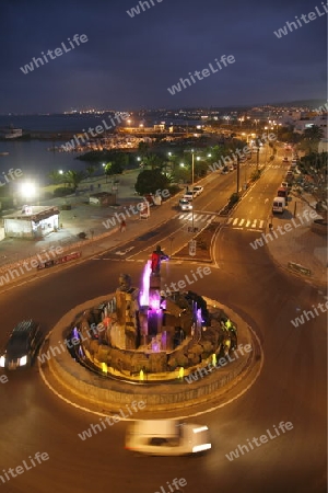  the City Puerto del Rosario on the Island Fuerteventura on the Canary island of Spain in the Atlantic Ocean.