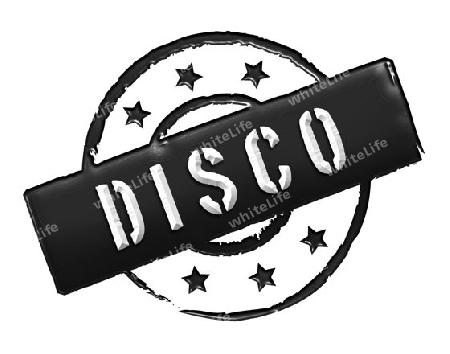 Sign, symbol, stamp or icon for your presentation, for websites and many more named DISCO