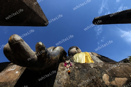 Der Wat Phra Si Ratana Mahathat im Si Satchanalai-Chaliang Historical Park rund 50 Km von Sukhothai in der Provinz Sukhothai im Norden von Thailand in Suedostasien.