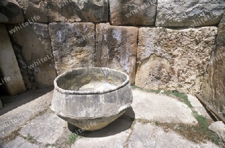 The Ruin of the Hagar Qim Temple in the south of Malta in Europe.