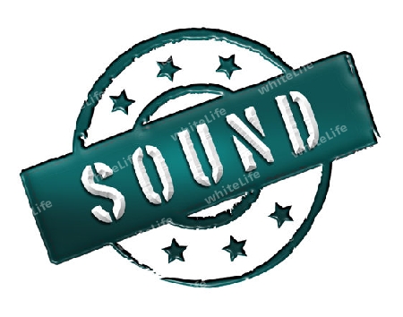 SOUND - Zeichen, Symbol im Retro Stil fuer Praesentationen, Prospekte, Internet, ...