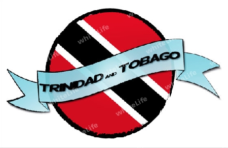 Trinidad and Tobago - your country shown as illustrated banner for your presentation or as button...