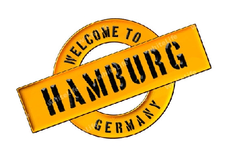 Illustration of WELCOME TO HAMBURG as Banner for your presentation, website, inviting...