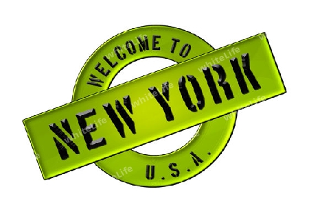 Illustration of WELCOME TO NEW YORK as Banner for your presentation, website, inviting...