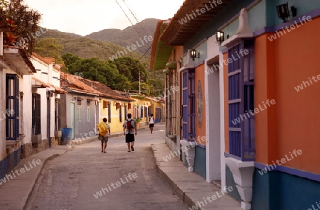 Amerika, Suedamerika, Venezuela, Karibik, Choroni Das Koloniale Dorf von Choroni im Nationalpark Henri Pittier im zentralen norden von Venezuela.    