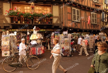 the old city of Colmar in  the province of Alsace in France in Europe